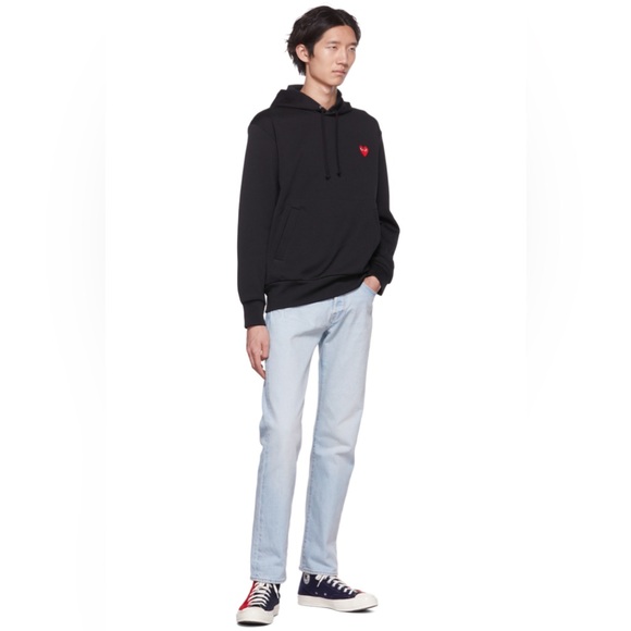 COMME DES GARÇONS PLAY Black Heart Hoodie - Picture 4 of 9